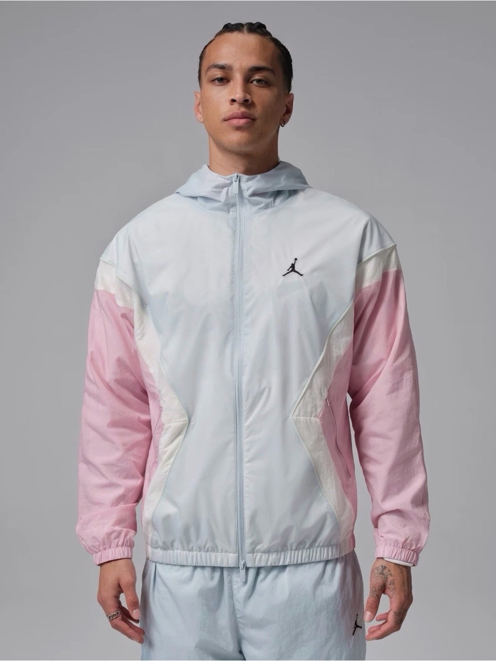 Nike Air Jordan Brooklyn Hooded Draft Jacket Aura / Carmine HF9333-472 Sizes Men